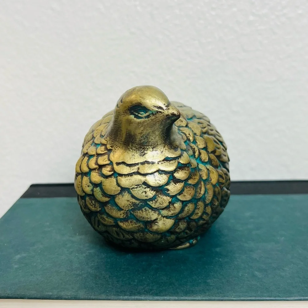 Vintage Mid Century Modern Arnels Gold Quail Partridge Ceramic Figurine Set - Picture 13 of 15